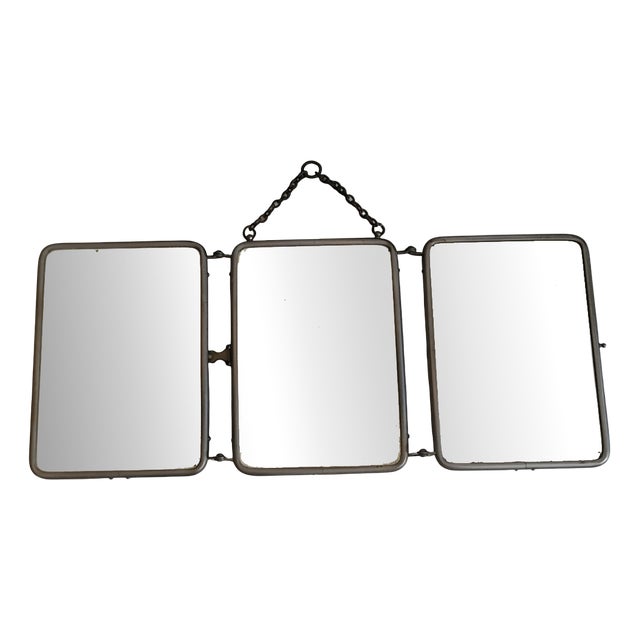 Vintage Three-Leaf Barbers Mirror, 1930s For Sale