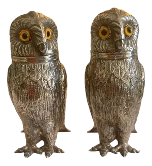 Silver-Plated Metal Salt Shakers by Armand Frénais, Set of 2