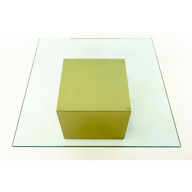 Metal Paul Mayen Style Mid Century Brass and Glass Side End Table For Sale - Image 7 of 9