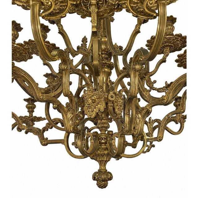 Metal Impressive 19th Century French Gilt Bronze Chandelier For Sale - Image 7 of 10