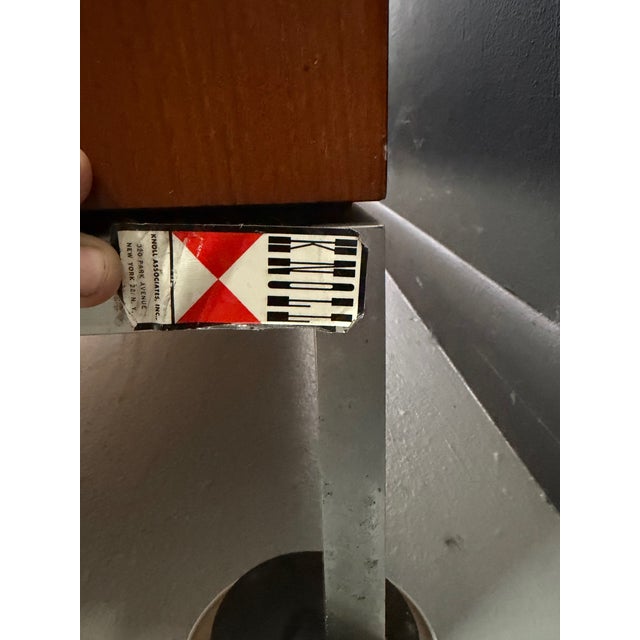 Brown Florence Knoll 6-Drawer Double Dresser in Teak With Satin Nickel Base 1960s For Sale - Image 8 of 11