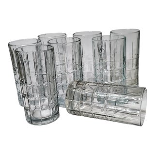 Anchor Hocking Tartan Highball Tumbler Glasses - Set of 8 For Sale