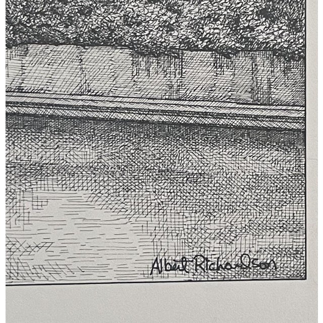 This is a vintage black & white print on heavy stock paper very high quality LTD Ed. Signature in plate. Sheet measures...