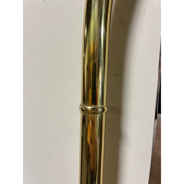 Mid Century Modern Brass Arched Wall Mirror 1960's For Sale In New York - Image 6 of 7