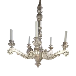 Late 20th Century French Style Carved Wood Chandelier