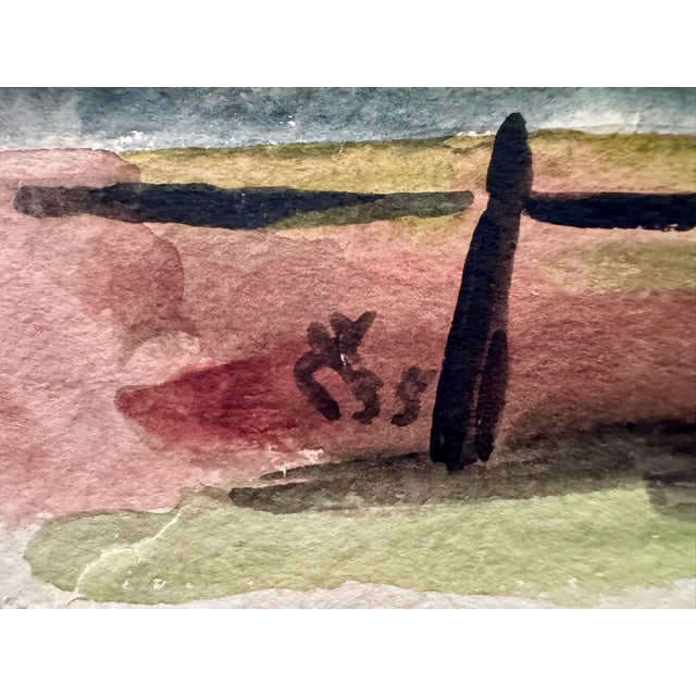 Henry Emil Salloch Original Watercolor on Paper Southwestern Landscape, 1935. For Sale In Atlanta - Image 6 of 8