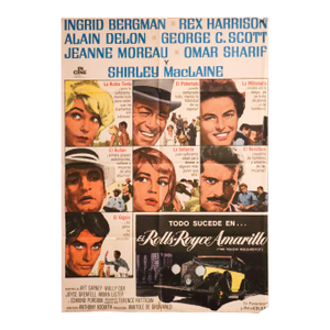 1975 Original Spanish Movie Poster, Yellow Rolls Royce