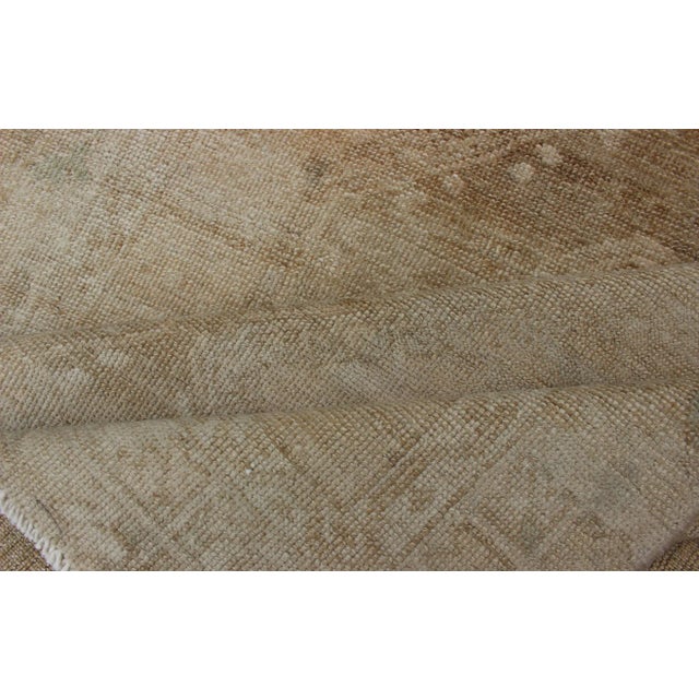 Vintage Turkish Runner in Earth Tones & Light Brown in Medallions For Sale - Image 10 of 12