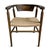 Wood Outdoor Indoor U-Back Woven Seat Mid-Century Coastal Dining Chair For Sale - Image 7 of 14