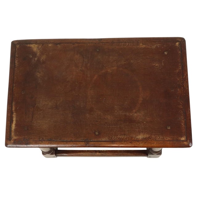 Antique Oak English Joint Stool For Sale - Image 14 of 18