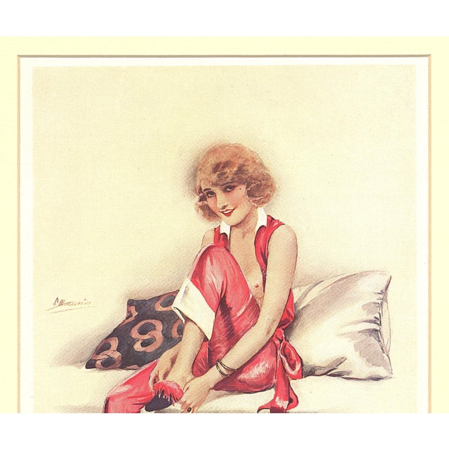 This is an original matted French lithograph from 1930 by Suzanne Meunier. Purchased by us in France. Meunier (1888-1979)...