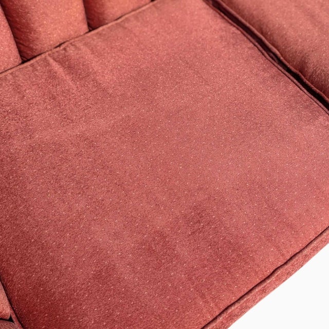 Rose 1980s Postmodern Rose Pink Grid-Tufted Loveseat, 67 In For Sale - Image 8 of 18