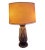 Mid century modern, studio art pottery table lamp. Features 2 pulls for separate light bulbs plus center 3 way bulb....