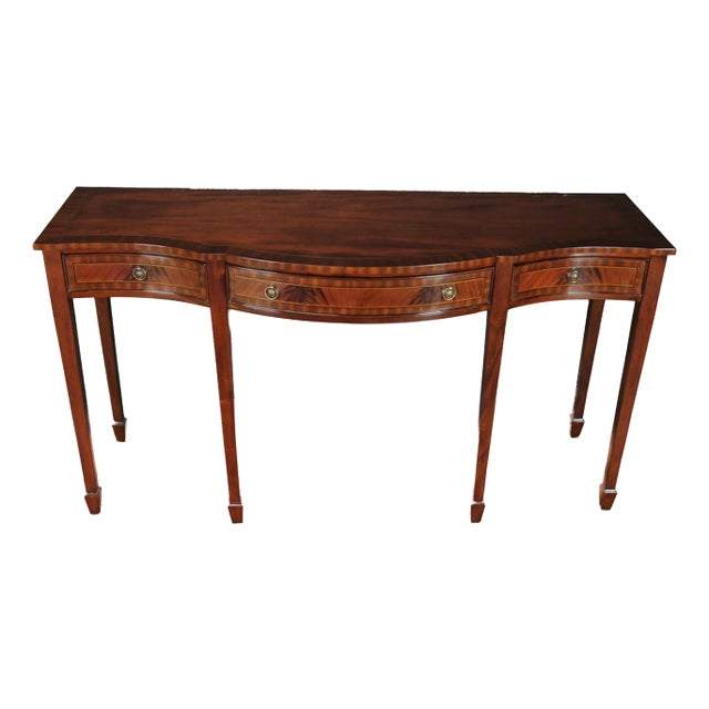 Three Drawer Mahogany Sideboard For Sale