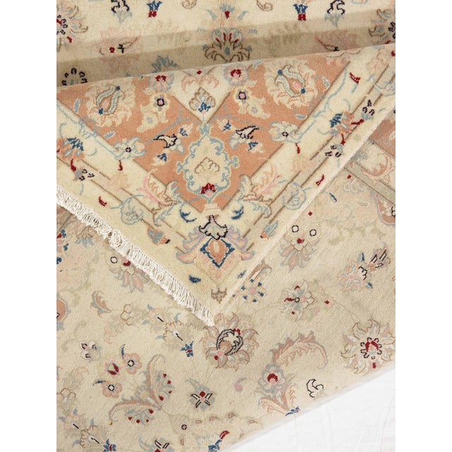 Vintage Hand-Knotted Persian Tabriz Rug 6'7" X 9'8" For Sale - Image 4 of 4
