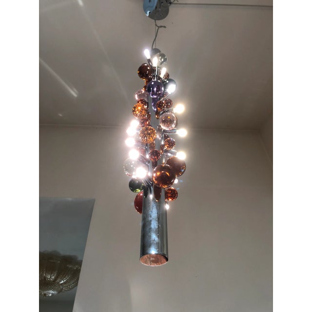 Impressive Italian Aer Multicolors Chandelier Murano Glass random colors Murano glass in different colors and sizes all...