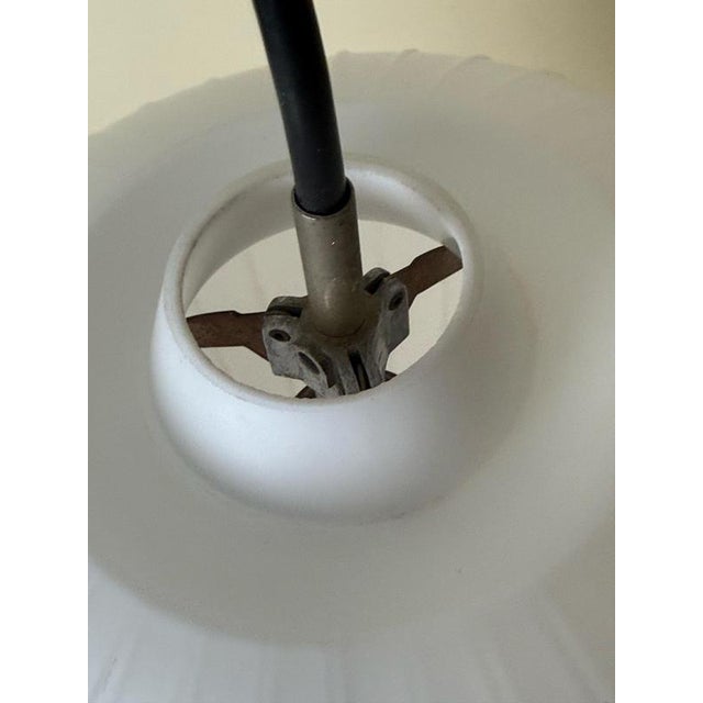 Opal Glass Bologna Pendant Light attributed to Aloys Gangkofner for Peill & Putzler, 1950 For Sale - Image 11 of 17