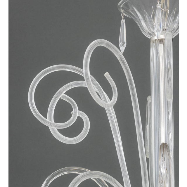 Mid-Century Modern Modern Murano Glass Eight-Branch Chandelier For Sale - Image 3 of 11