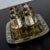 Mid-Century Modern Mid-20th Century MCM 6 Cordial Stemmed Shots and Tray Set Abalone and Brass From Taxco Mexico For Sale - Image 3 of 18