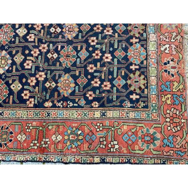 Wonderful antique rug with beautiful decorative design and nice natural colors, entirely hand knotted with wool velvet on...