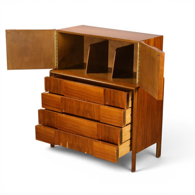 Edmond Spence Vintage Swedish Mid Century Modern Highboy Dresser C. 1960s, Attributed For Sale - Image 11 of 13