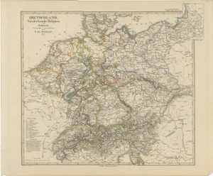 Antique Map of Germany, 1857
