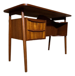 Small Vintage Danish Teak Desk by Gunnar Nielsen for Tibergaard, 1960