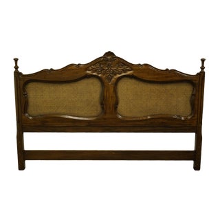 20th Century French Mount Airy Walnut Louis XVI Country King Size Headboard For Sale