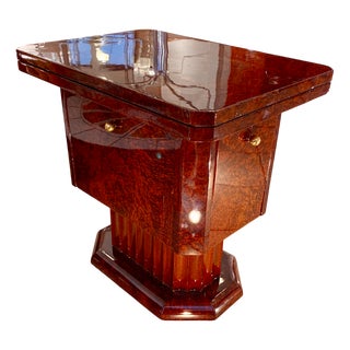 Vintage Art Deco Game Table with Cocktail Bar, 1925 For Sale