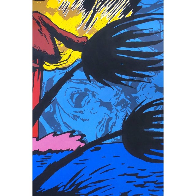 Late 20th Century Jerry Kearns, Lost in Paradise Huge Pop Art Original Comic Book Acrylic Painting Jerry Kearns, 1986 For Sale - Image 5 of 6