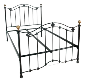 Mid-Century Modern Italian Brass and Cast Iron Enamelled Bed