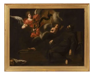 Neapolitan School Artist, Vision of Saint Francis, 17th Century, Oil on Canvas
