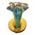 Vintage Italian Green Murano Glass Vase For Sale