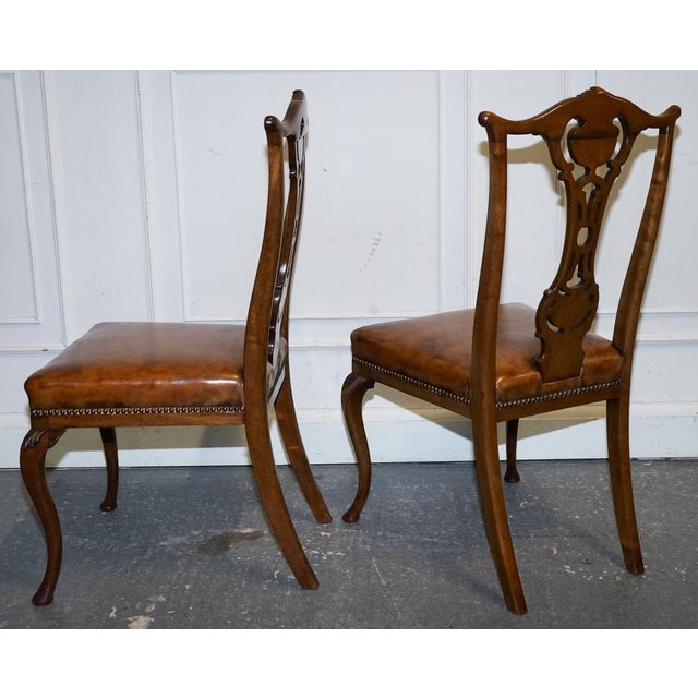 Scottish Victorian Dyed Leather Dining Chairs by John Taylor, Set of 12 For Sale - Image 9 of 18