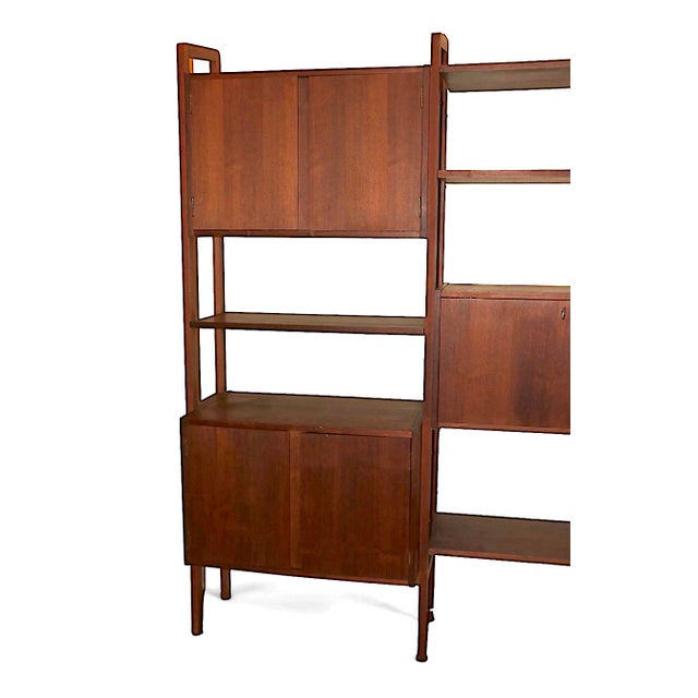 Freestanding Mid Century Danish Modern Style Wall Unit C. 1950/60's For Sale - Image 12 of 18