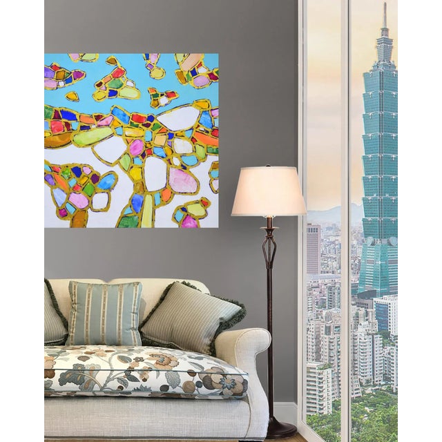 Early 21st Century Gold All Around. Modern Original Hand Painting. For Sale - Image 10 of 11