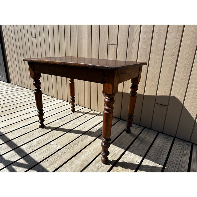 Walnut Bistro Table, 1890s For Sale - Image 10 of 10