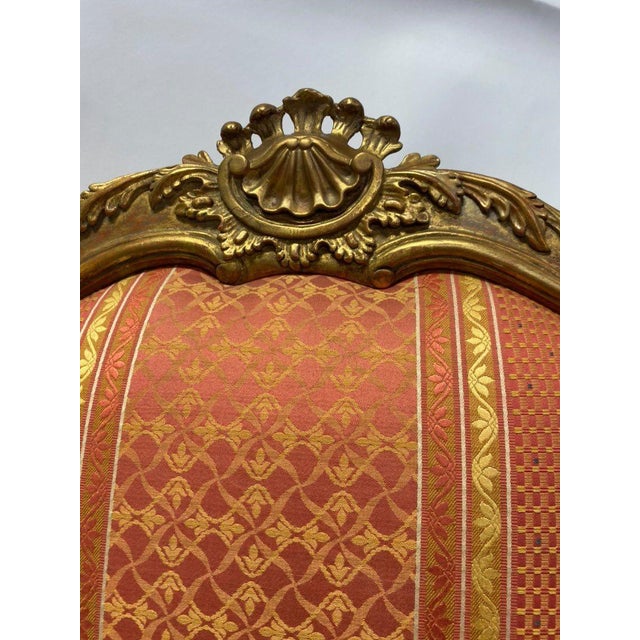 Wood Pair of 20th Century Italian Hand-Carved Water Gilt Armchairs For Sale - Image 7 of 15