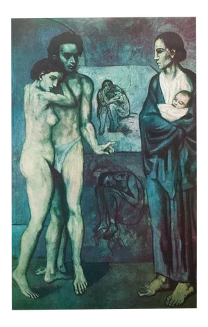 1950s After Pablo Picasso, Original "La Vie" First Edition Period Full-Color Print