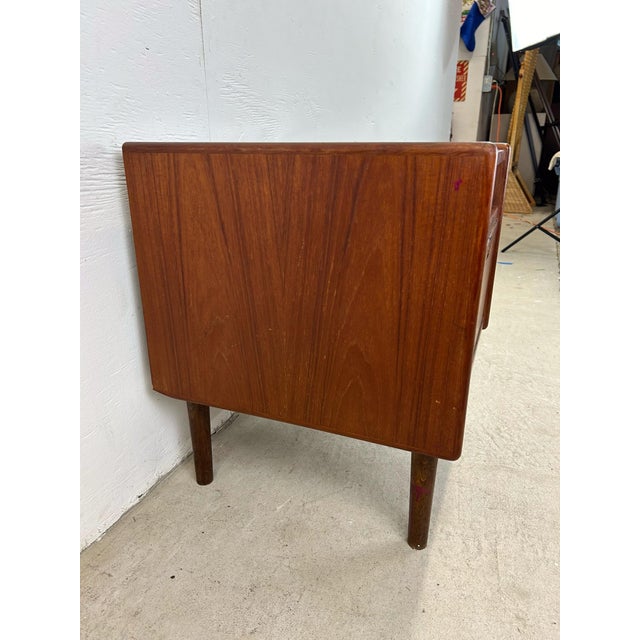 Danish Modern Teak Nightstand Storage Cabinet For Sale - Image 9 of 12