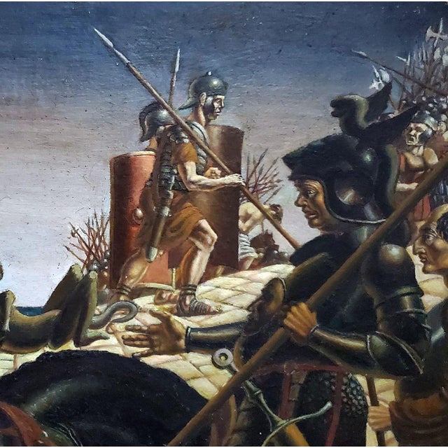 Paper 1990s Oil Painting Carrying the Cross Daniil Litvinov For Sale - Image 7 of 7
