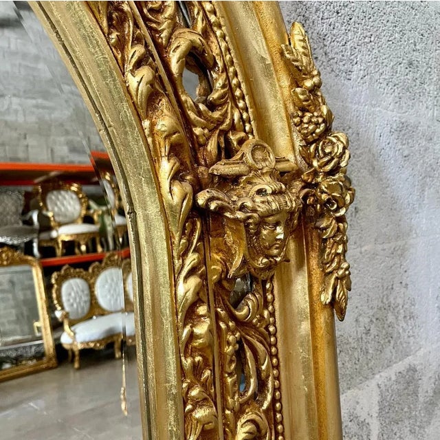Gold Vintage French Mirror Baroque Mirror For Sale - Image 8 of 11