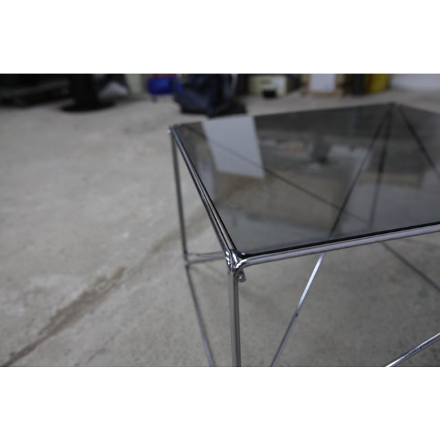 Isocèle Collection Coffee Table with Smoked Glass Top from Max Sauze, 1970 For Sale - Image 6 of 13