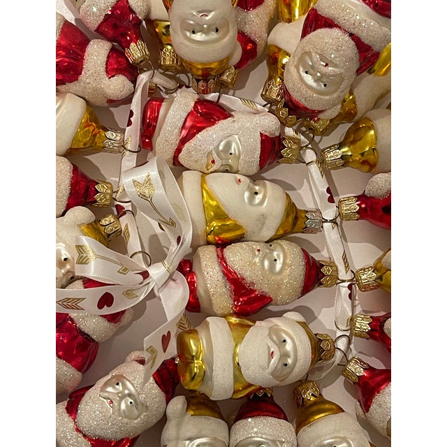 25 Small Santas Vintage Christmas Ornaments For Sale - Image 9 of 9
