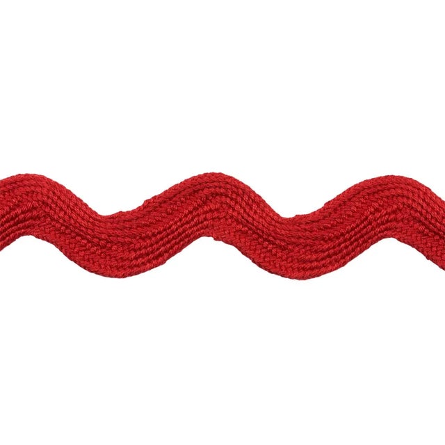 Contemporary Sample - Schumacher Ric Rac Tape Large Tape in Rosso For Sale - Image 3 of 3