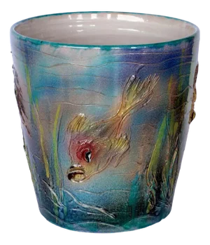 Italian Ceramic Albissola Vase from Umberto Ghersi, 1960s