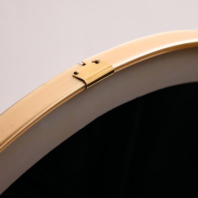 Vintage Metal Framed Mirror, 1970s For Sale - Image 9 of 12