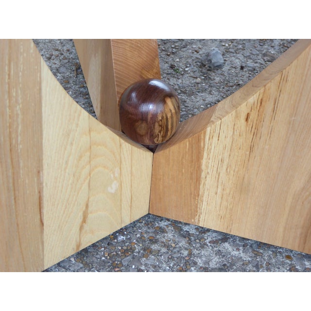 Modern Dining Tbl. In Olive Ash W/H Walnut Embellishments by RichardGentryDesigns For Sale - Image 4 of 12