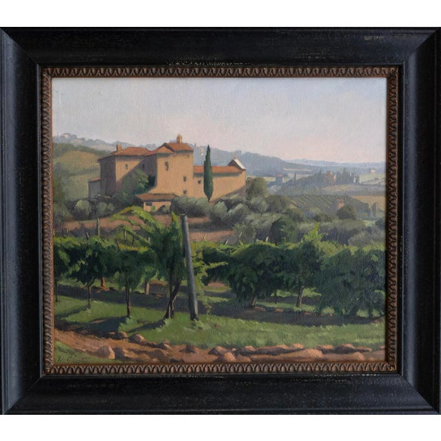 Tuscan Diana Horowitz (American, B. 1958), Oil on Canvas "View of Tuscan Hills", 1985 For Sale - Image 3 of 6