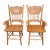 Pair Mid-Century Century Red Oak Pressback Armchairs For Sale